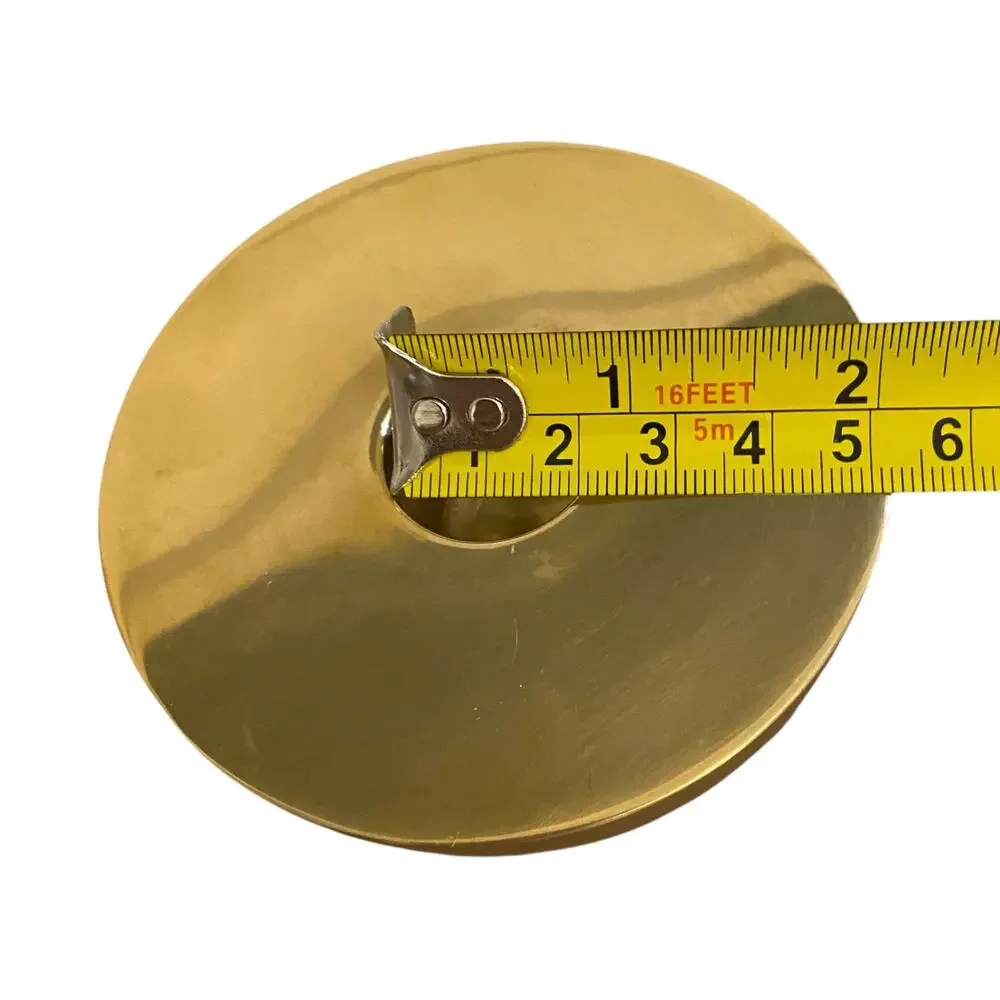 Crate and Barrel Orb Mid Century Modern Solid Brass Candlestick Holder